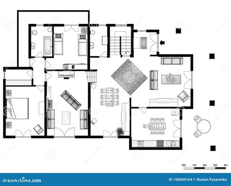 Floorplan 2floorplan Floor Plan Floorplanner Stock Illustration ...