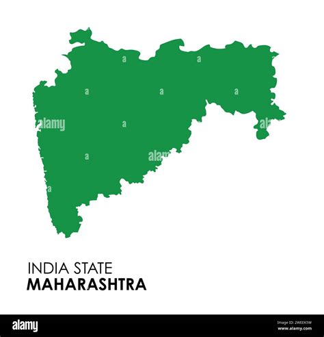 Maharashtra map of Indian state. Maharashtra map vector illustration ...