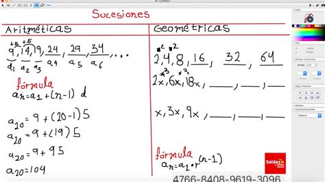 SUCESIONES GEOMÉTRICAS Y ARITMÉTICAS - YouTube