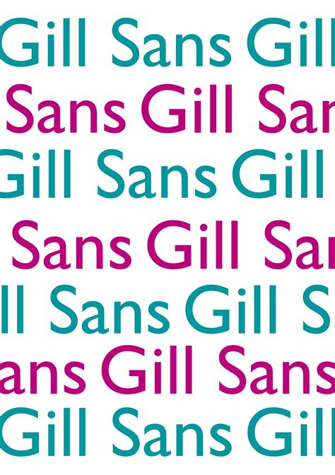 Typespecimen • Gill Sans on Behance