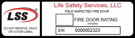 Fire Rated Door Labels - Fire Door Labels - LSS Life Safety Services®