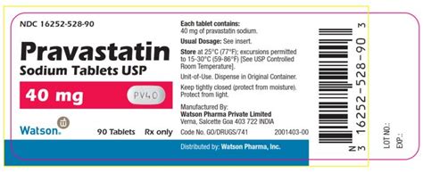 Pravastatin - FDA prescribing information, side effects and uses