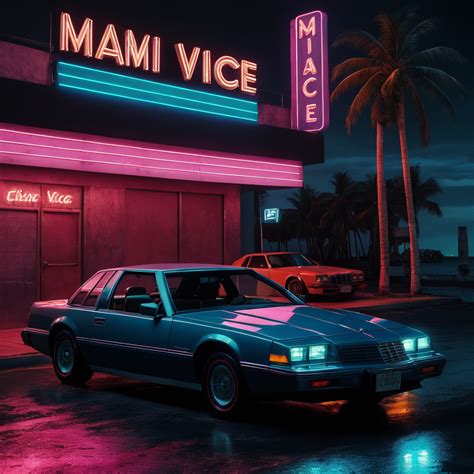 Premium Free ai Images | miami vice neon lights