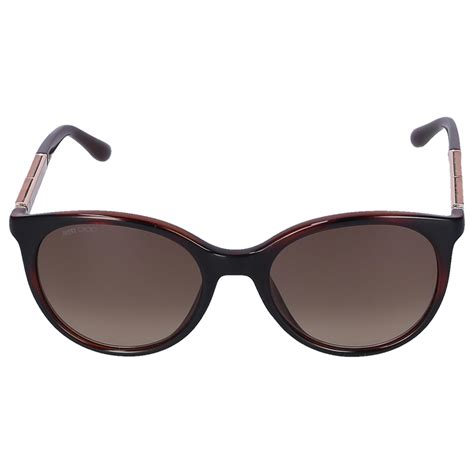 Jimmy Choo Sunglasses Cat Eye Stella Metal Gold in Brown - Lyst