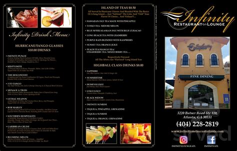 Infinity Restaurant & Lounge LLC menu in Atlanta, Georgia, USA