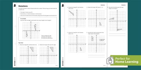 👉 Rotation Worksheet - Home Learning | Beyond