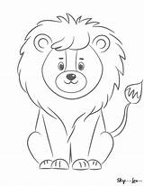 Sitting Cartoon lion coloring Page Lion Coloring Pages Super  sketch template