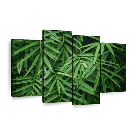 Dewy Bamboo Leaves Wall Art | Photography