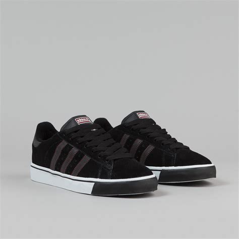 Adidas Campus Vulc Shoes - Black / Running White | Flatspot