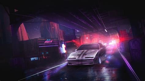 2560x1440 Neon Car Artwork Digital Pink Purple Neon Photomanipulation ...