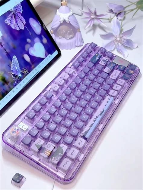 [Видео] «Purple keyboard aesthetic» | Клавиатура, Неоновые аксессуары, Клавиатура компьютера