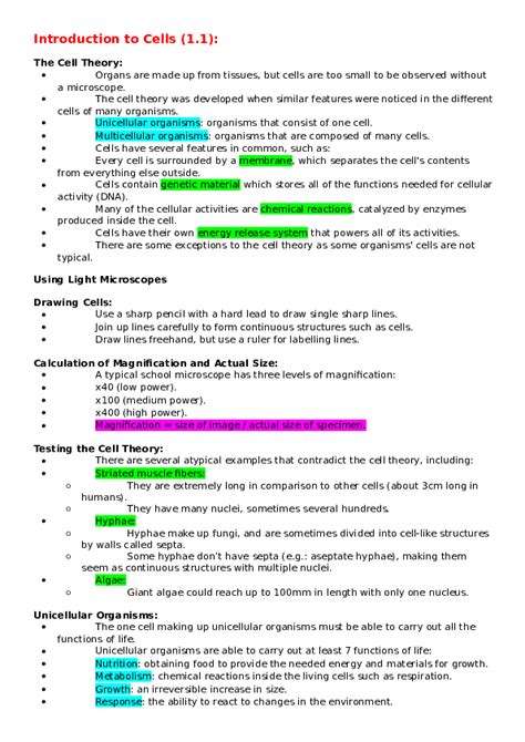 (DOC) Biology ib notes | Rashed Qurann - Academia.edu