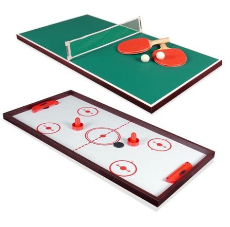 Double Sided Table Top with Ping Pong & Knock Pusher Hockey