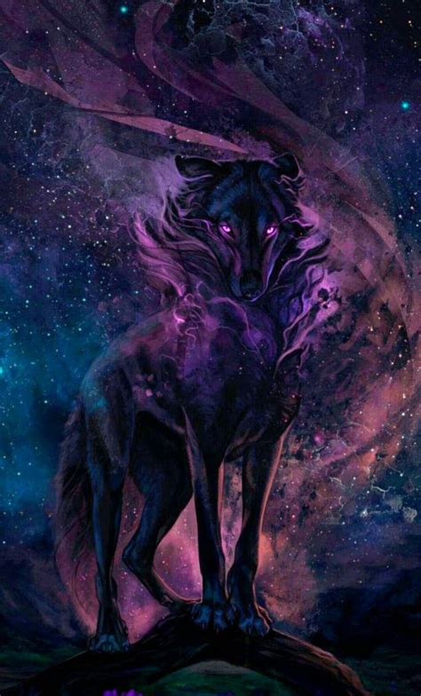 Magical wolf | Pittura con lupi, Sfondo con animali, Sfondi carini