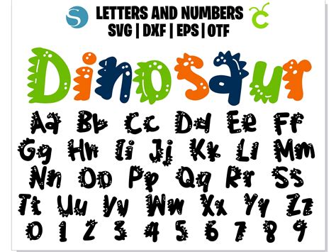 dinosaur font svg dinosaur font otf dinosaur alphabet svg - dinosaur ...