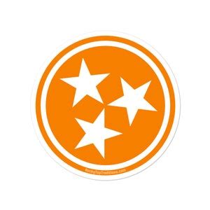 Tennessee Tristar Sticker Tennessee Vols Tri-star Decal Bubble-free ...