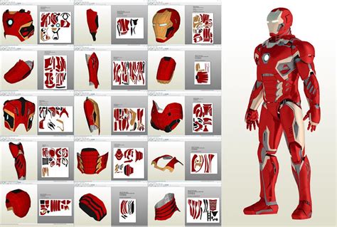 Cardboard Iron Man Suit Template - Printable Word Searches