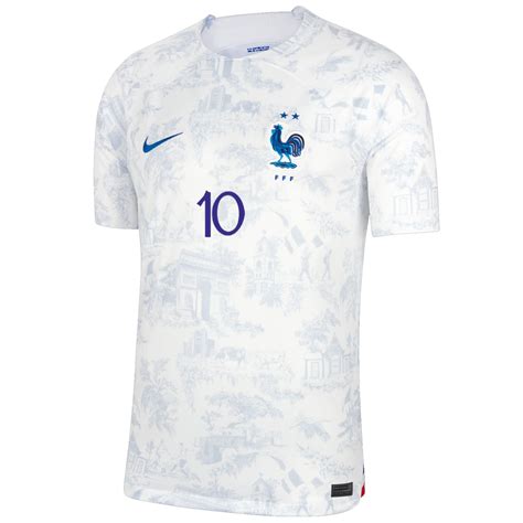 Maillot Mbappé Equipe de France extérieur 2022 sur Foot.fr