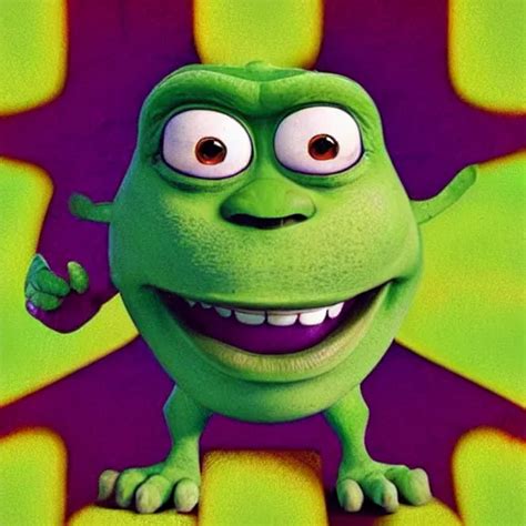 shocked mike wazowski fusion shrek | Stable Diffusion