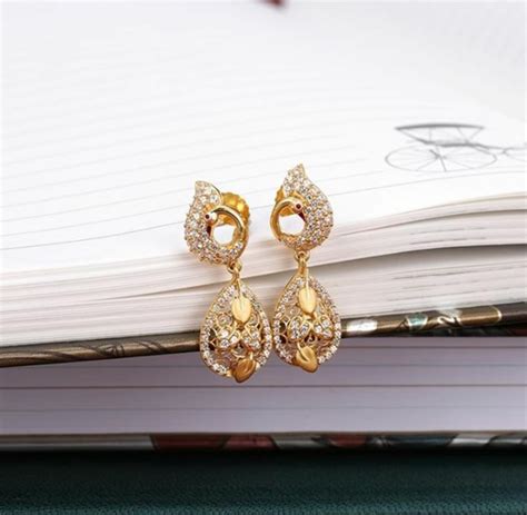 Fancy gold earrings