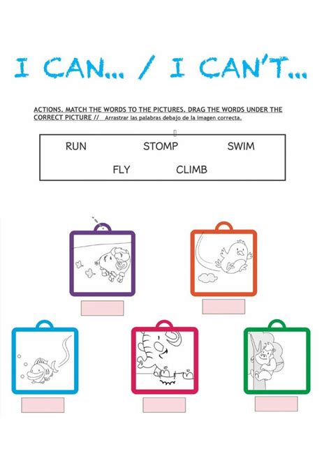 YES, I CAN SONG- Super Simple Learning worksheet | Learning worksheets, Can song, English as a ...