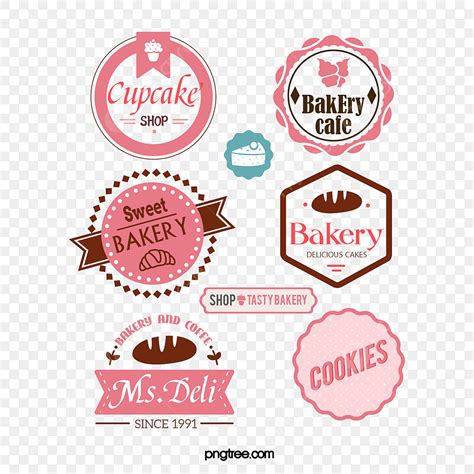 Bakery Shop Logo Vector Hd PNG Images, Creative Cute Pink Cake Shop Bakery Shop Logo Sign ...