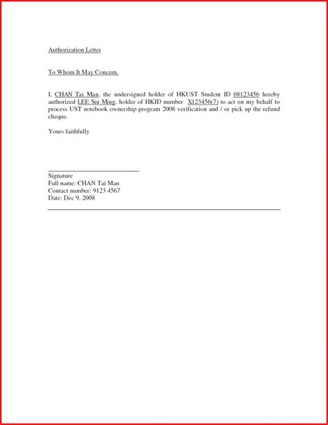 Sample Authorization Letter For Bank Transactions | Template Business Format