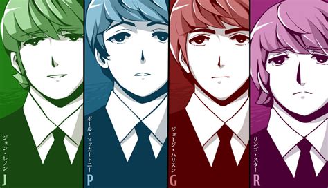 .: Colored Manga Fab Four :. by PepperMoonFlakes on DeviantArt