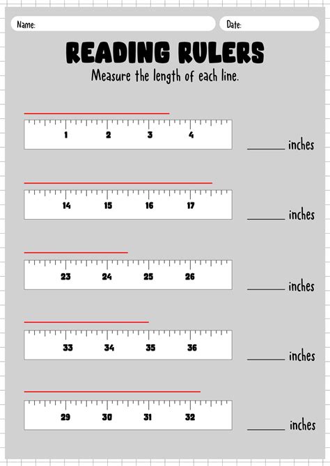 12 Free Printable Ruler Worksheets - Free PDF at worksheeto.com