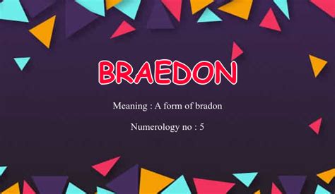 Braedon Name Meaning