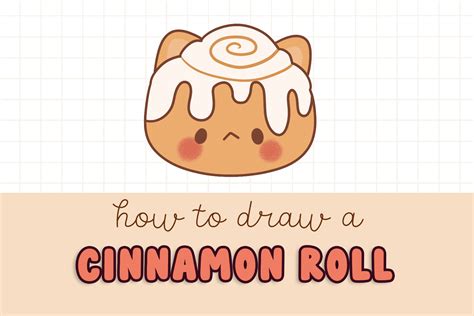 How to Draw a Cute Cinnamon Roll - Draw Cartoon Style!