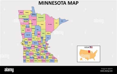 Minnesota Map. District map of Minnesota in 2020. District map of ...