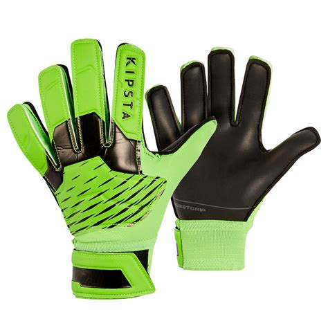 Kids' Football Goalkeeper Gloves F100 Resist - Green/Black KIPSTA ...