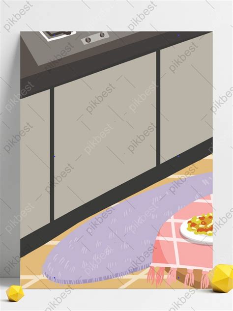 Beautiful Colorful Kitchen Life Illustration Background Backgrounds | PSD Free Download - Pikbest