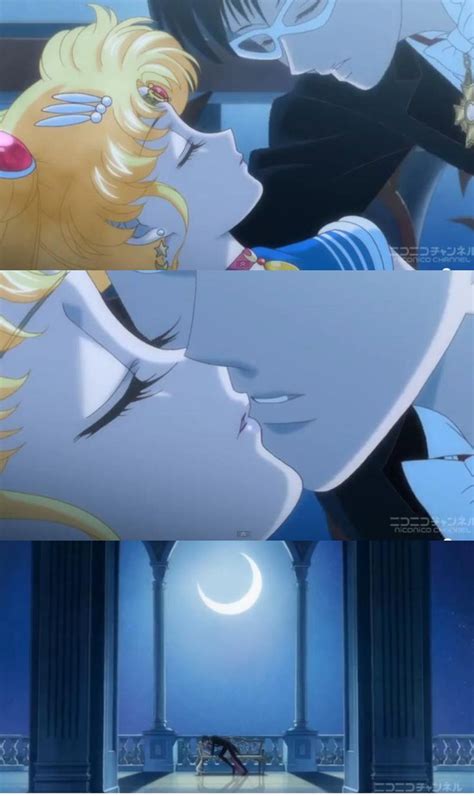 Across to the Star — Scene of the first kiss between Usagi and Mamoru ...