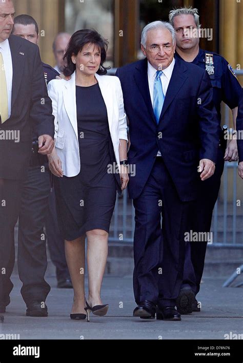 Dominique Strauss-Kahn and his wife Anne Sinclair arriving at criminal ...