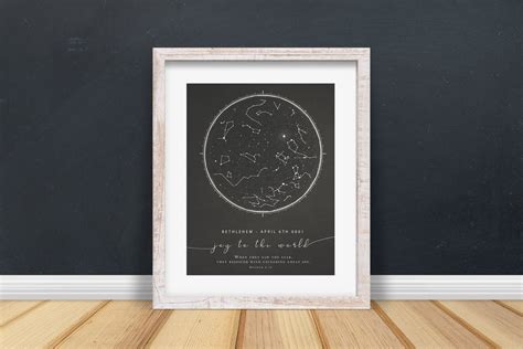 Star Map of Jesus Christ's Birthday Actual Stars in the - Etsy