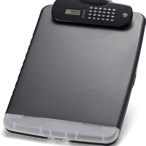 Officemate Slim Clipboard Storage Box with Calculator - Clipboards ...