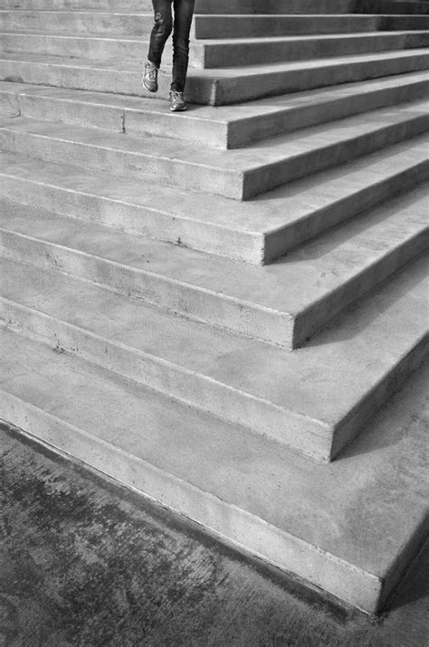 Person Walking Down Stone Stairs Stock Image - Image of building, cement: 43606997