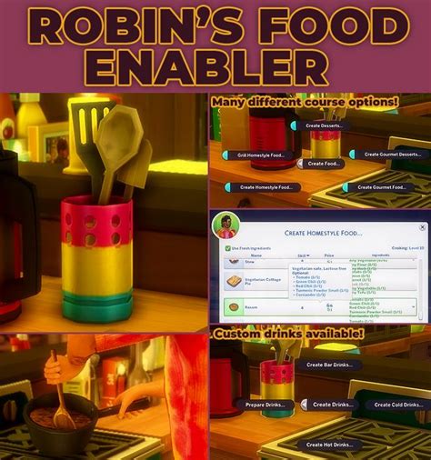 Robin's Food Enabler - Enables the Use of My Custom Recipes | Robin | Robin food, Custom recipe ...