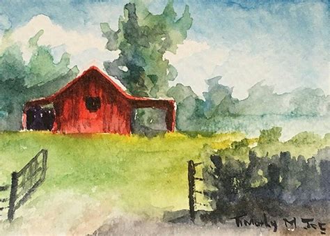 Red Barn Watercolor at GetDrawings | Free download