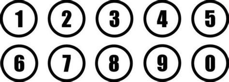 Circled Numbers Clipart Fonts