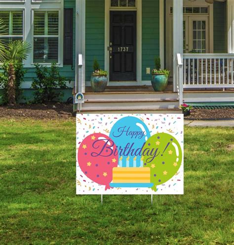 Happy Birthday Lawn Signs Yard Signs Outdoor Lawn - Etsy