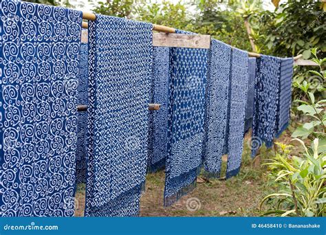 Cotton Fabric Indigo Dye In Varity Pattern Stock Photo - Image: 46458410