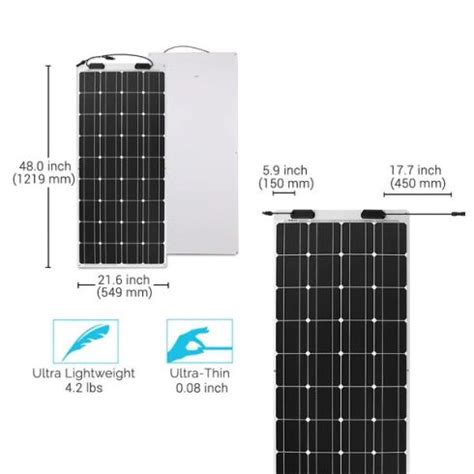 RENOGY 100 Watt Solar Panel | 12 Volt Flexible Monocrystalline Panel