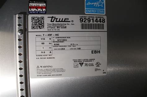 *Ding & Dent* True T-49F-HC 54" Two Section Solid Door Reach In Freezer | eBay