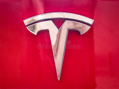 Real Tesla logo editorial photo. Image of brand, show - 178655646