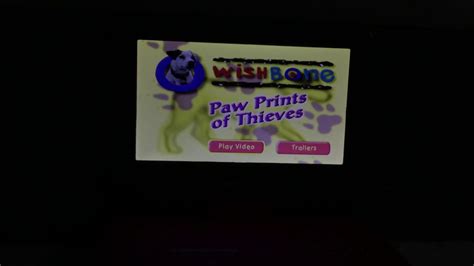 Wishbone paw prints of thieves 2004 DVD menu walk through - YouTube