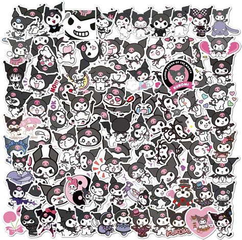 50PCS Kuromi Cartoon Stickers for Water Bottle Laptop Cute Vinyl ...