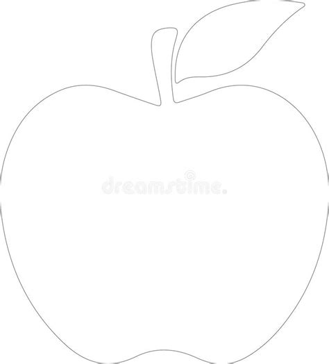 Apple Outline Silhouette Generative Ai Stock Vector - Illustration of ...